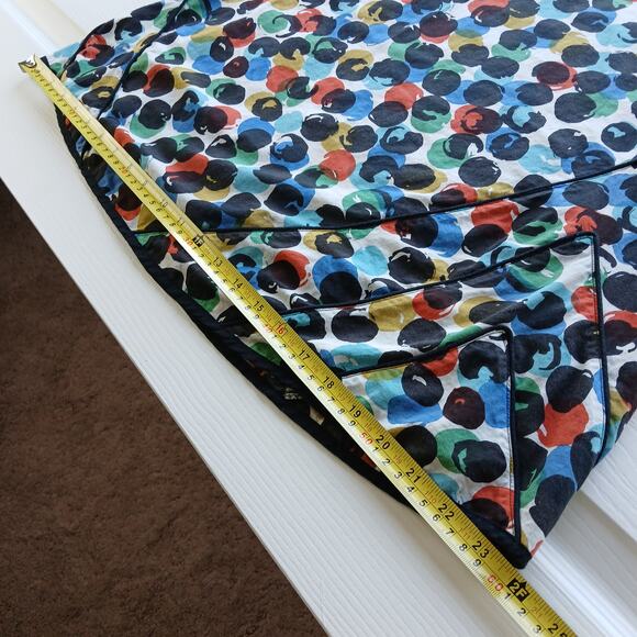 Edmé & Esyllte Bubble Finger Paints A-line Skirt size 4 REPAIRED lined cotton - Picture 11 of 13